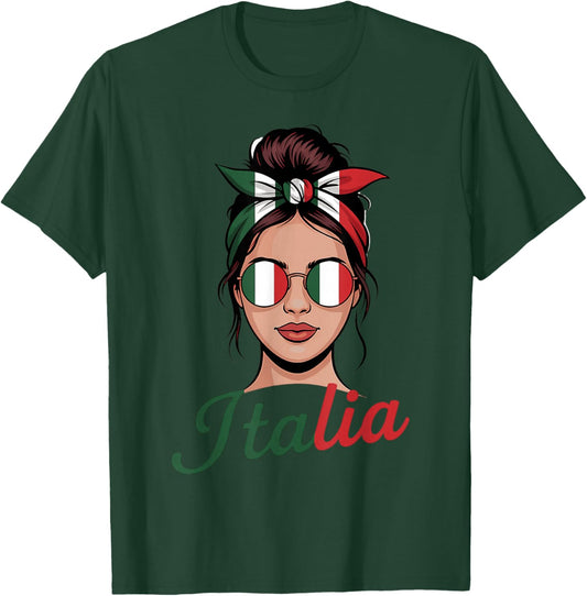 Drapeau de l'Italie Racines Italiennes T-Shirt - T-Shirt | Forest