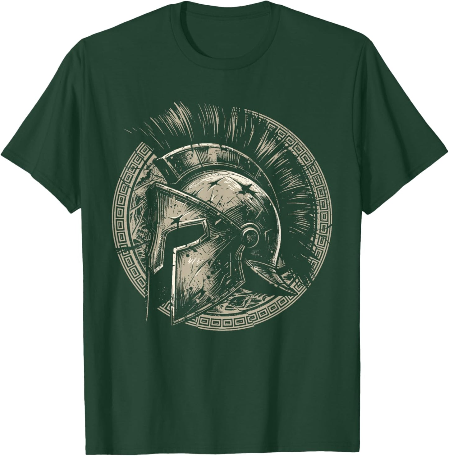 Spartan Shirt Ancient Greek Gladiator Spartan Warrior T-Shirt - T-Shirt | Forest