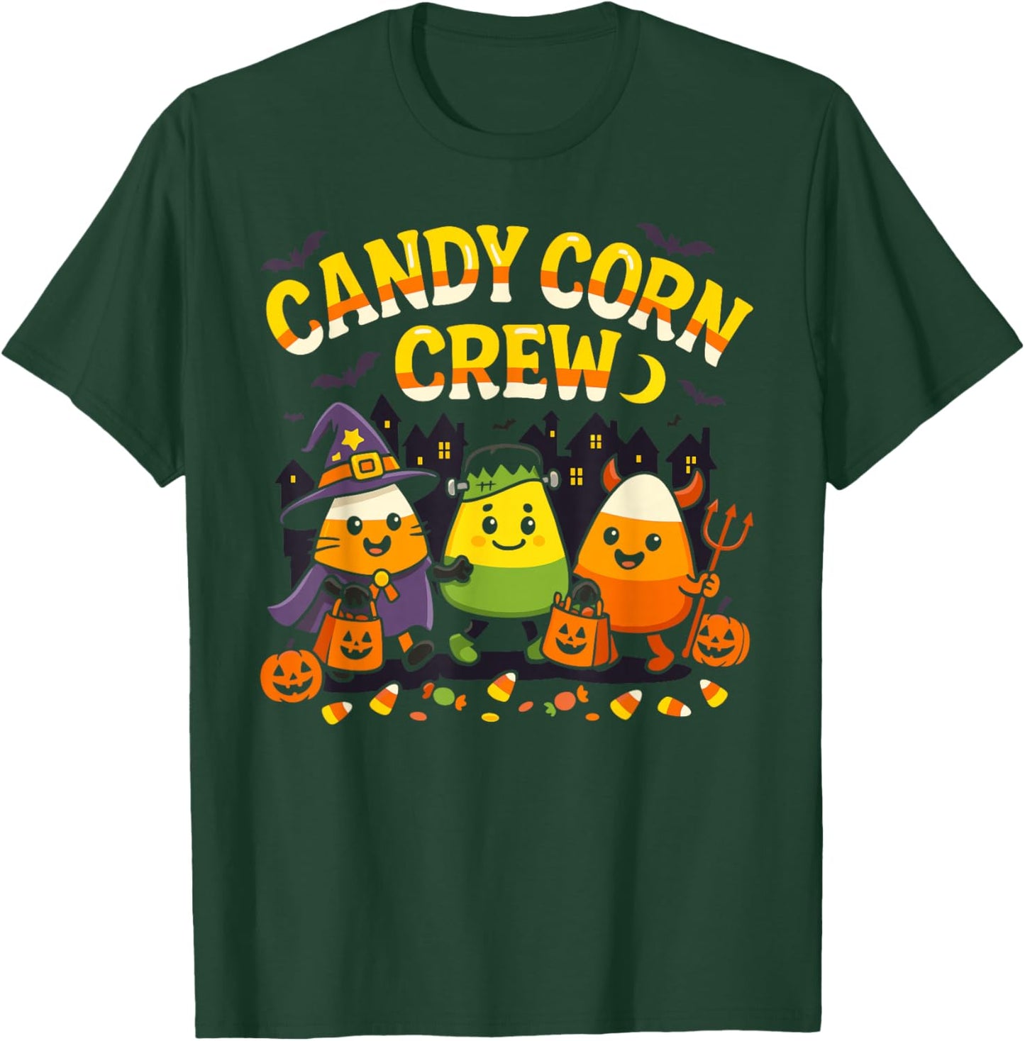 Cute Candy Corn Crew Halloween Matching Family T-Shirt - T-Shirt | Forest