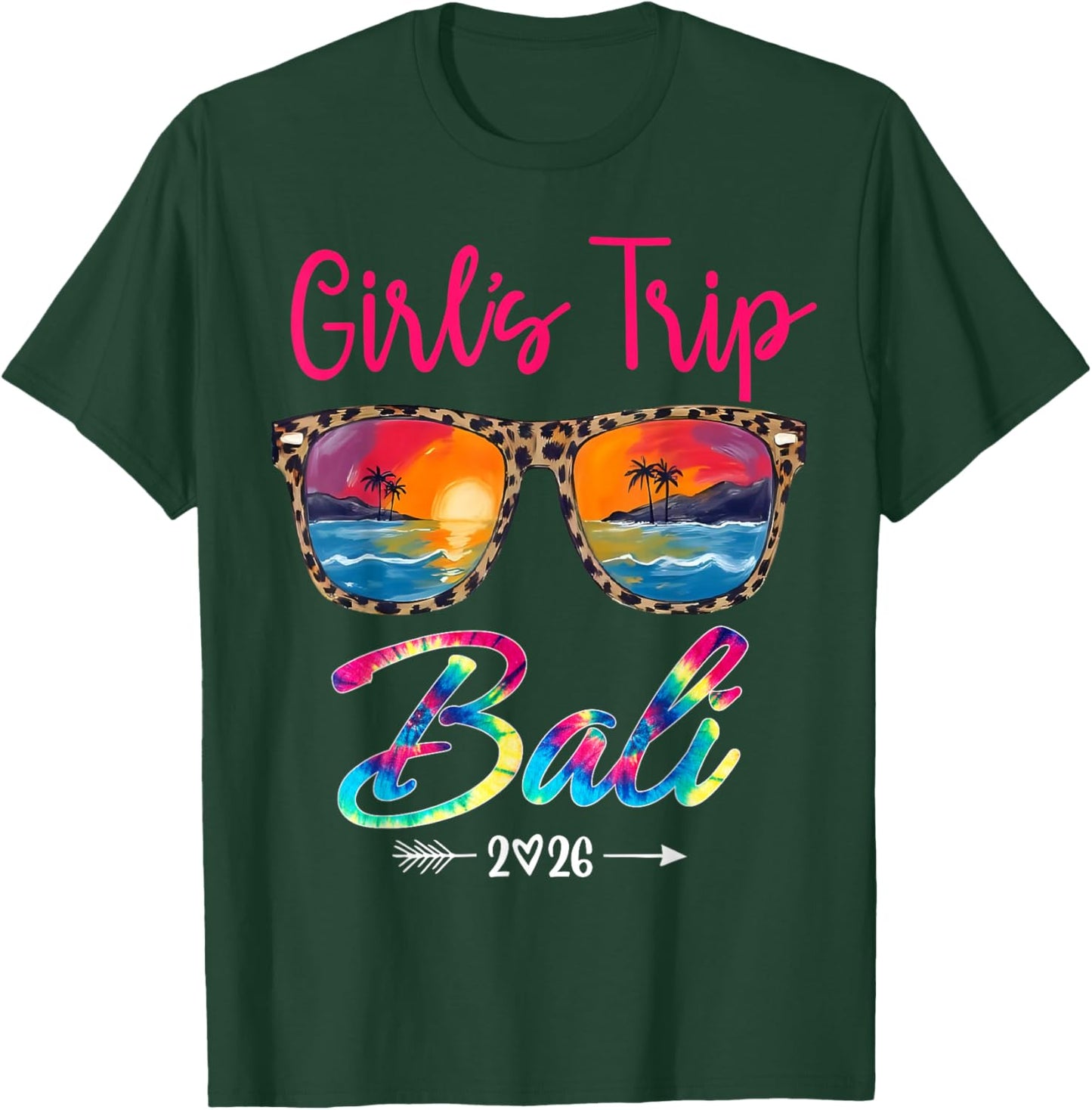 Girls Trip Bali 2026 Girls Weekend Summer Vacation Party T-Shirt - T-Shirt | Forest