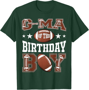 G-Ma Of The Birthday Boy Football Game Day T-Shirt - T-Shirt | Forest