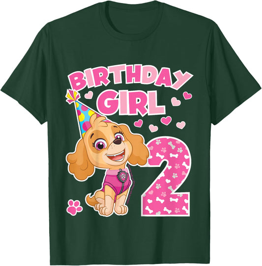 Official Paw Patrol Merchandise Skye Birthday Girl Age 2 T-Shirt - T-Shirt | Forest