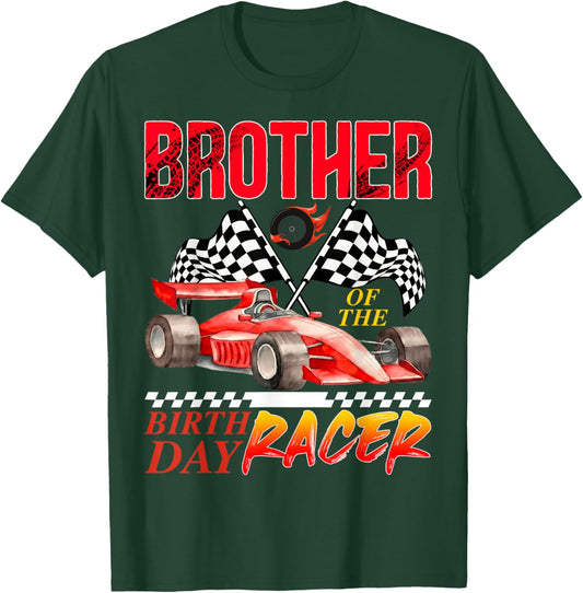 Race Car Brother of The Birthday Racer Racing Family T-Shirt - T-Shirt | Forest