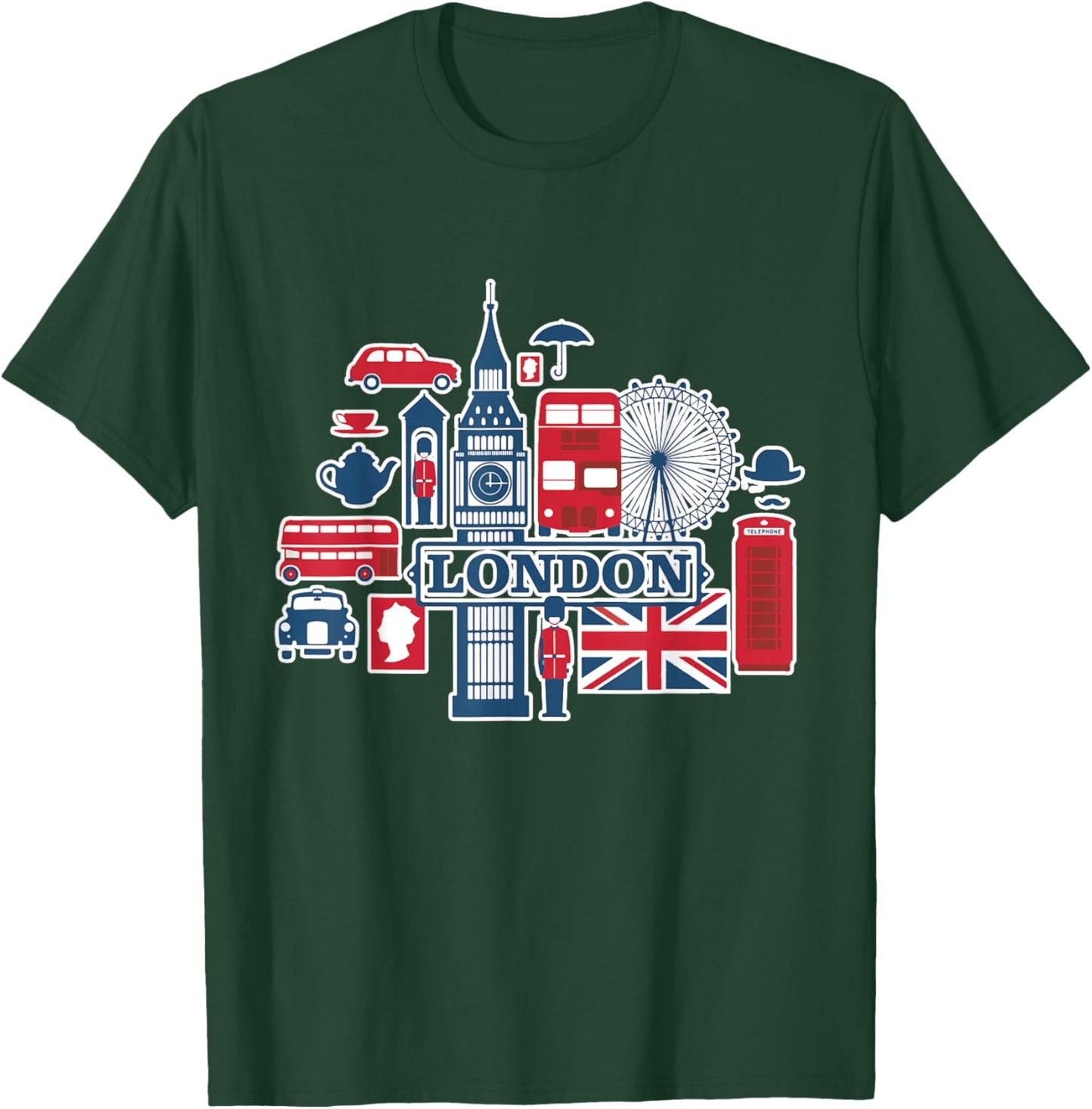 I Love London, Les Amoureux de l'Angleterre T-Shirt - T-Shirt | Forest