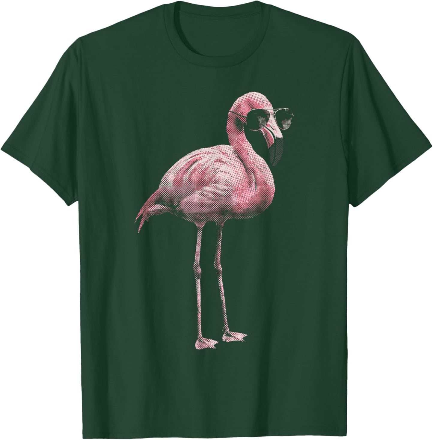 Cool Retro Flamingo in Sunglasses Funny Flamingo T-Shirt - T-Shirt | Forest