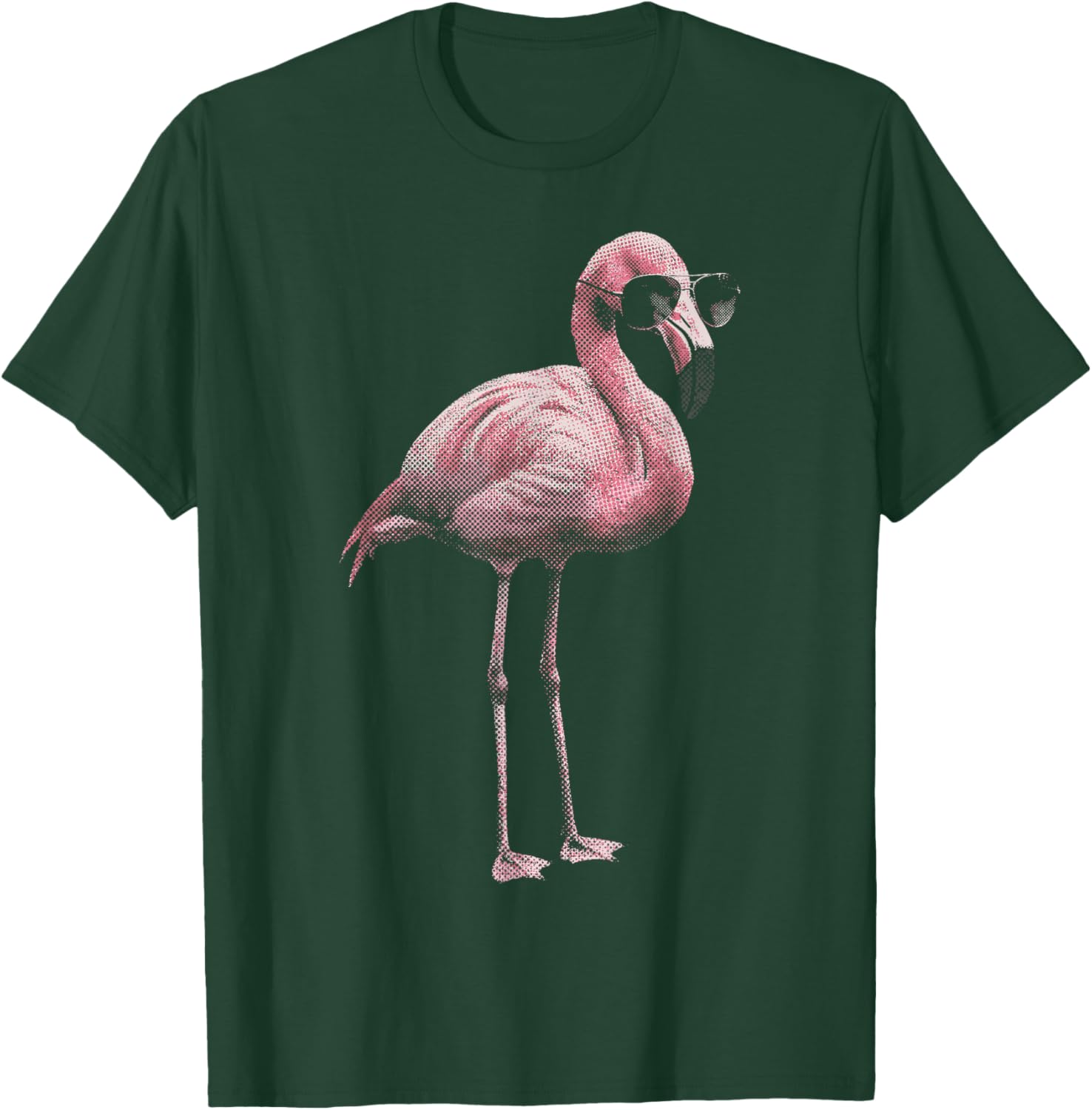 Cool Retro Flamingo in Sunglasses Funny Flamingo T-Shirt - T-Shirt | Forest