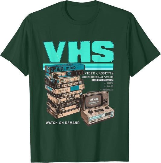 Teal Aqua VHS and Chill Teal Aqua Graphic T-Shirt - T-Shirt | Forest