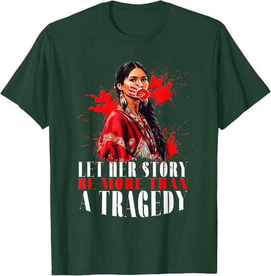 MMIW Awareness Indigenous Women Stolen Sisters Native Art T-Shirt - T-Shirt | Forest
