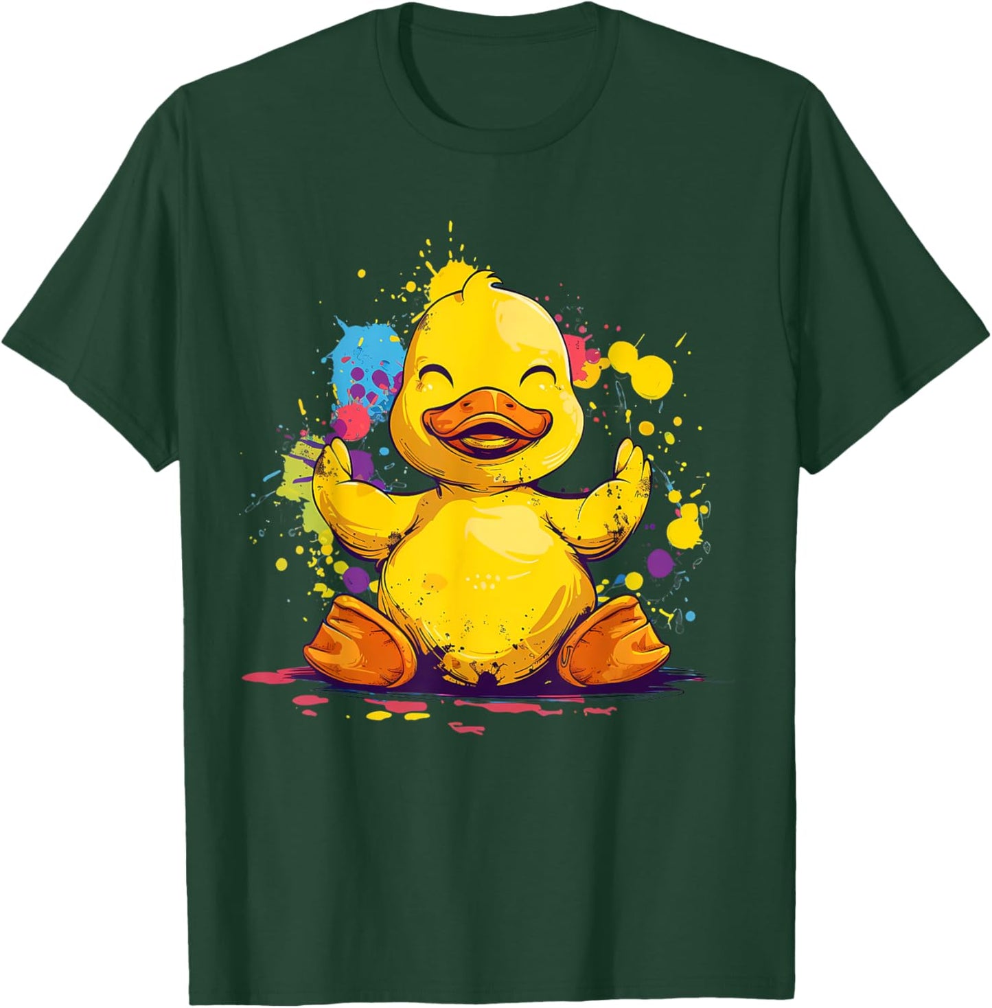Rubber Duck Rubber Duckie Watercolor Rubber Duckling T-Shirt - T-Shirt | Forest