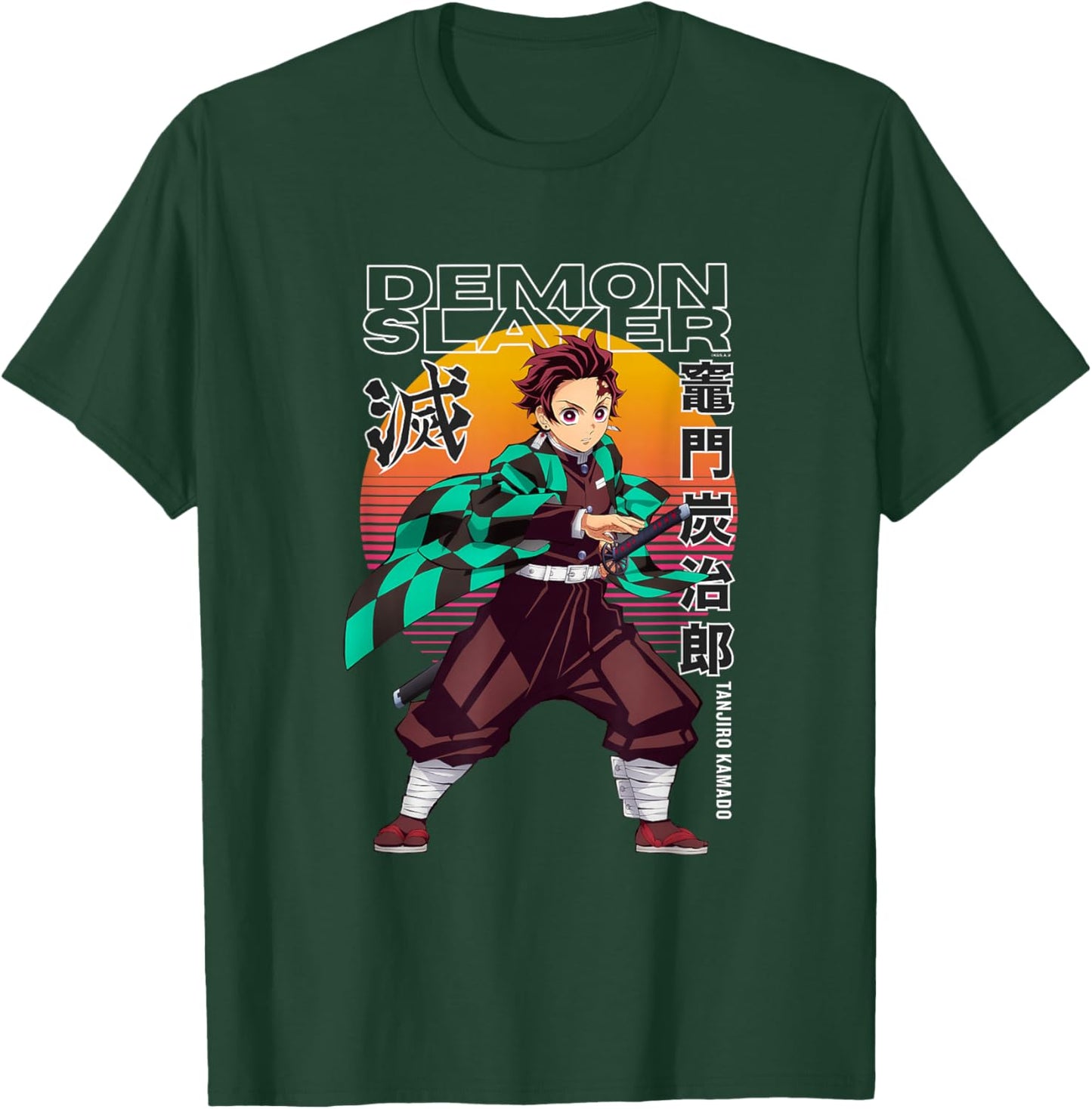 Demon Slayer: Kimetsu no Yaiba Retro Tanjiro Warrior T-Shirt - T-Shirt | Forest