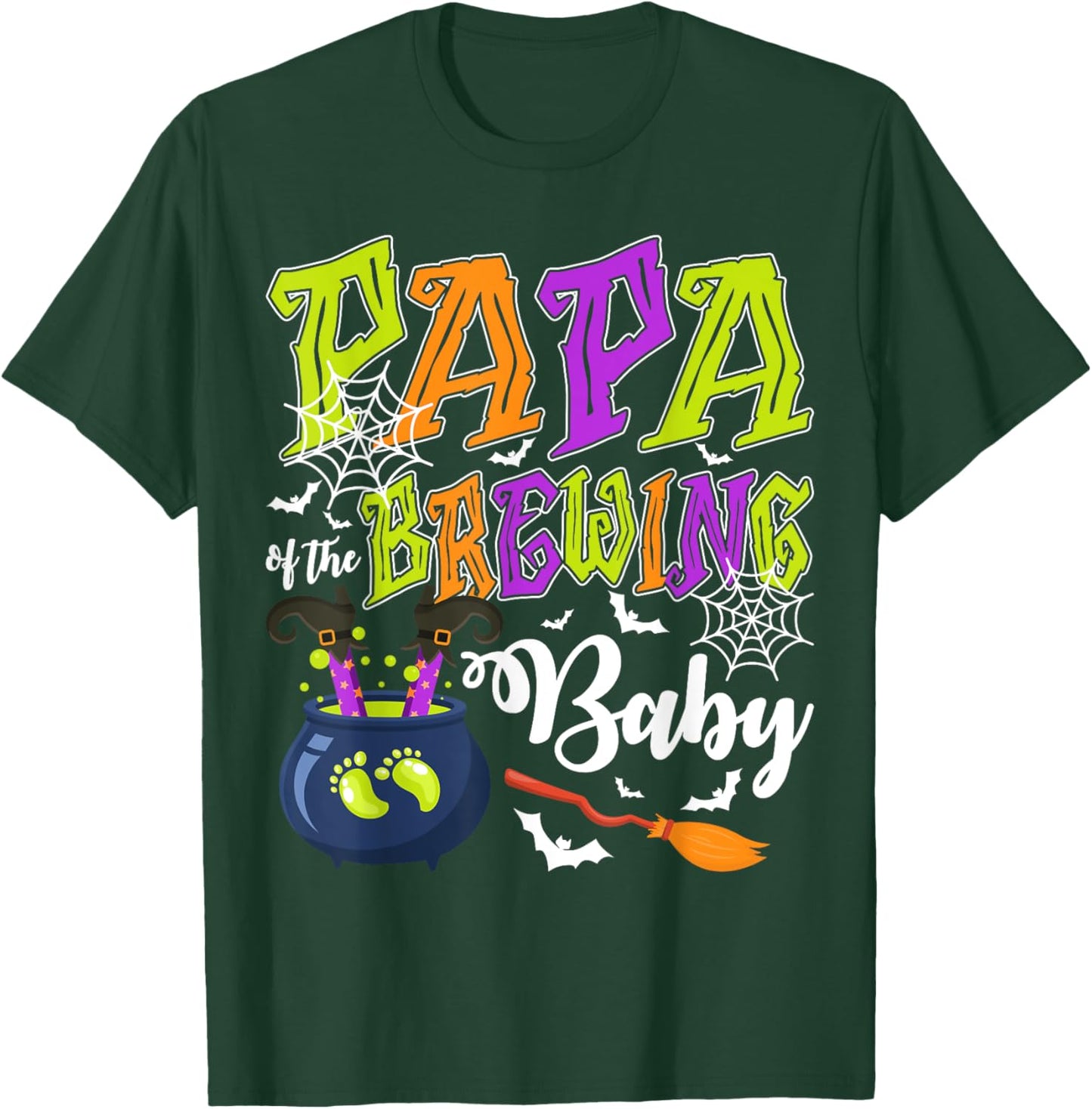 Papa of Brewing Baby Matching Family Halloween Baby Shower T-Shirt - T-Shirt | Forest