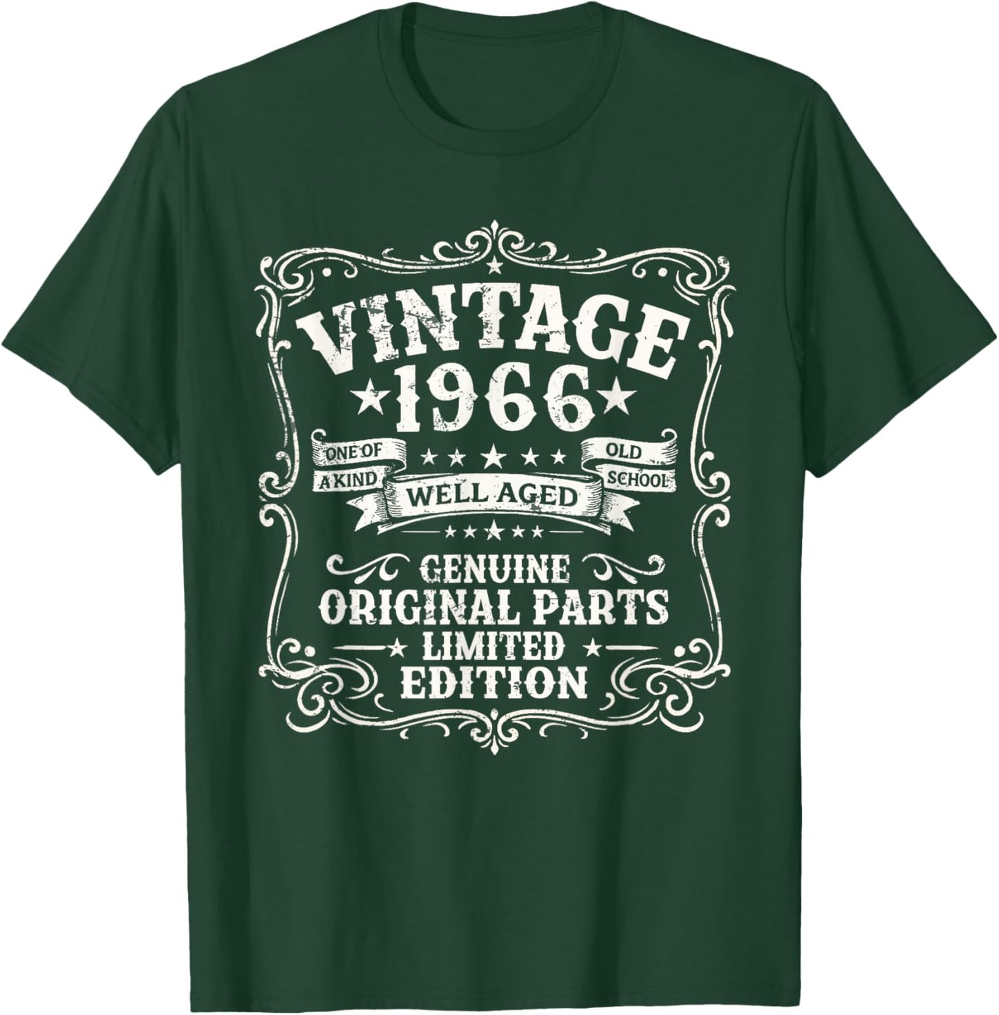 60 Anniversaire Cadeau Homme et Femme Vintage Année 1966 T-Shirt - T-Shirt | Forest