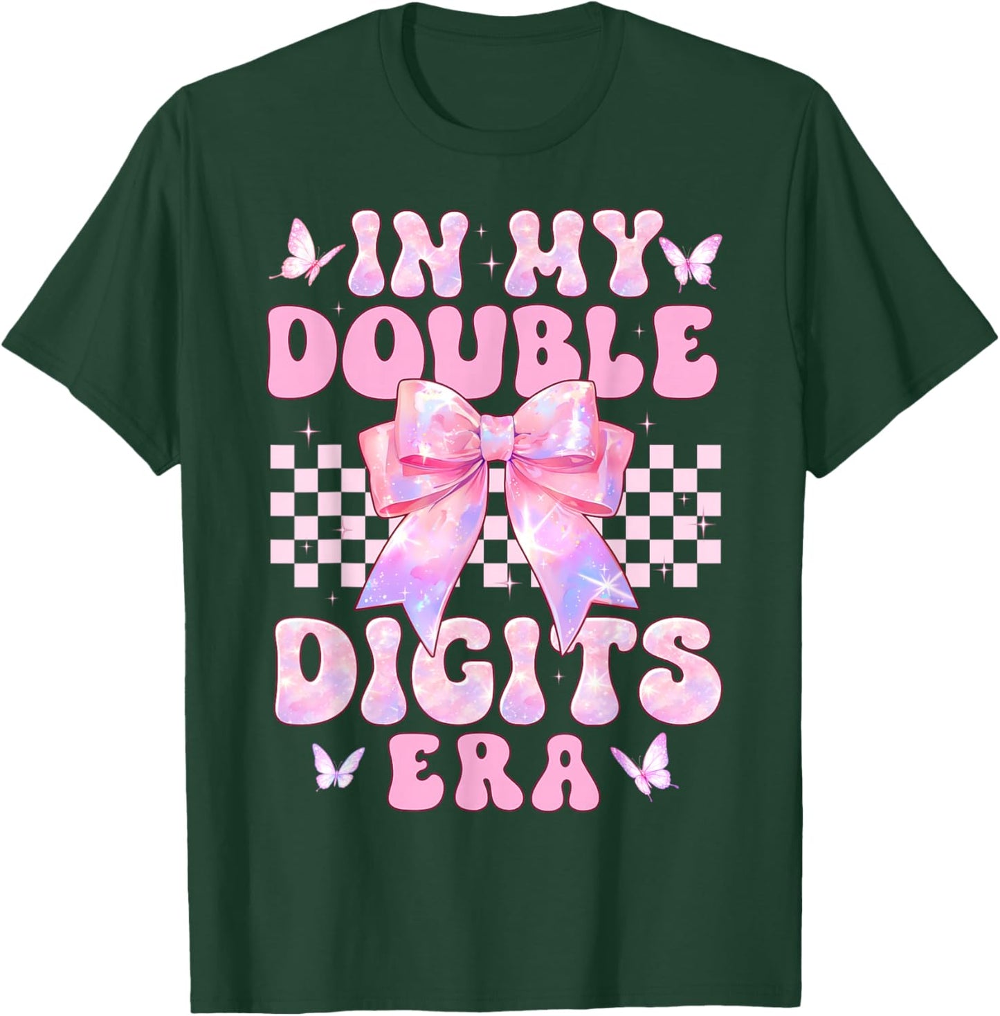 Preppy in My Double Digits Era Women Birthday Party T-Shirt - T-Shirt | Forest