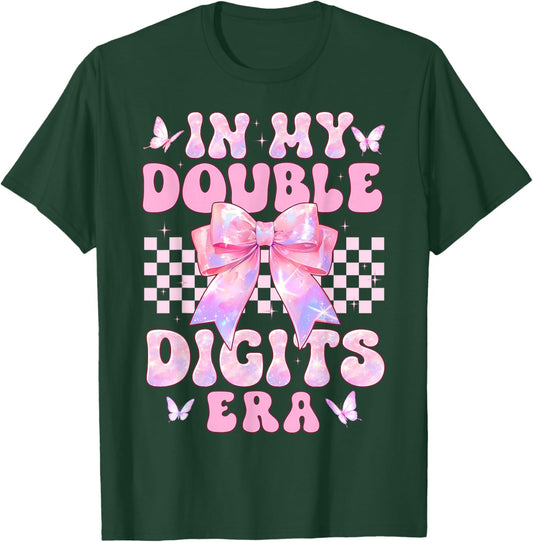 Preppy in My Double Digits Era Women Birthday Party T-Shirt - T-Shirt | Forest