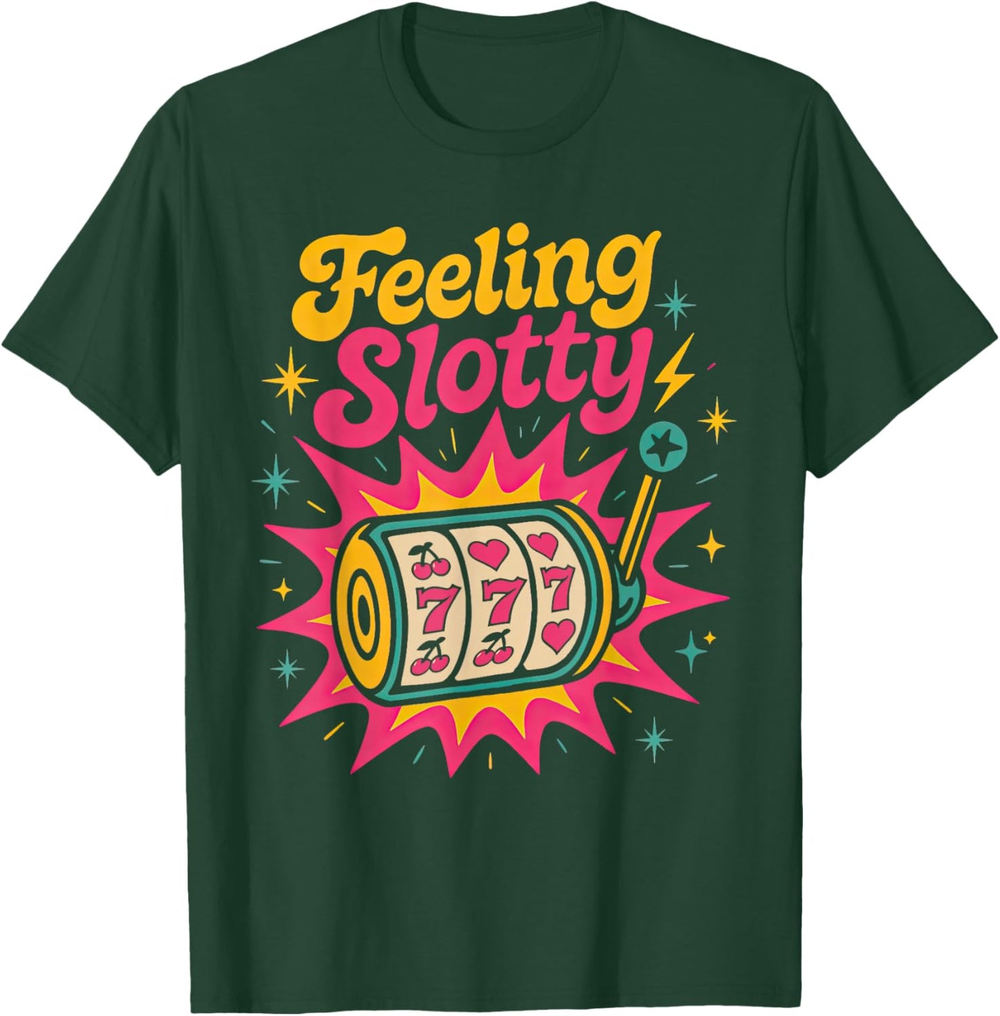 Gambling Las Vegas Casino Nights Gambler Poker Machine T-Shirt - T-Shirt | Forest