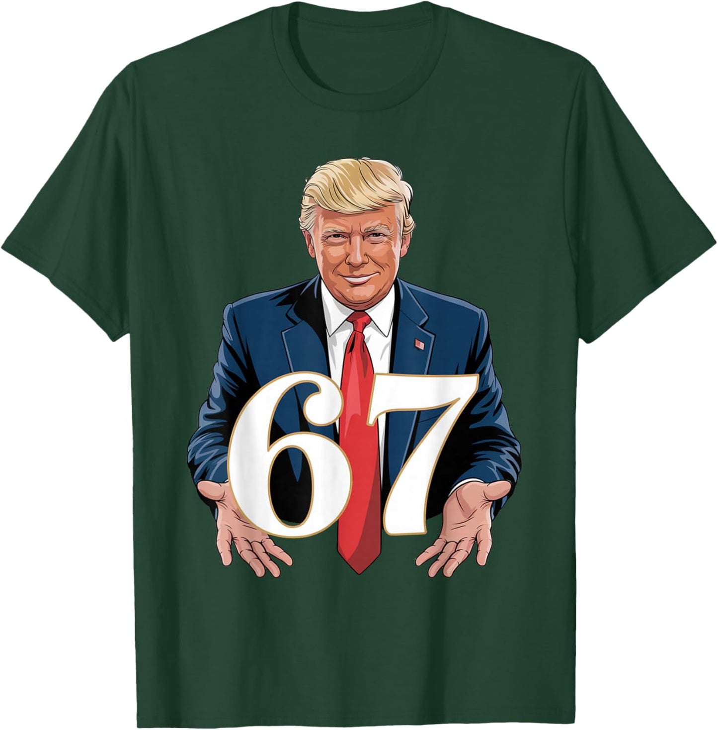 67 Meme Funny Trump 67 Hands Meme Slang 6 7 Hands T-Shirt - T-Shirt | Forest