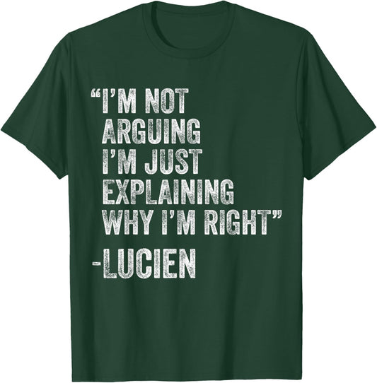 Lucien Quote Funny Birthday Custom Name Idea Engineer T-Shirt - T-Shirt | Forest