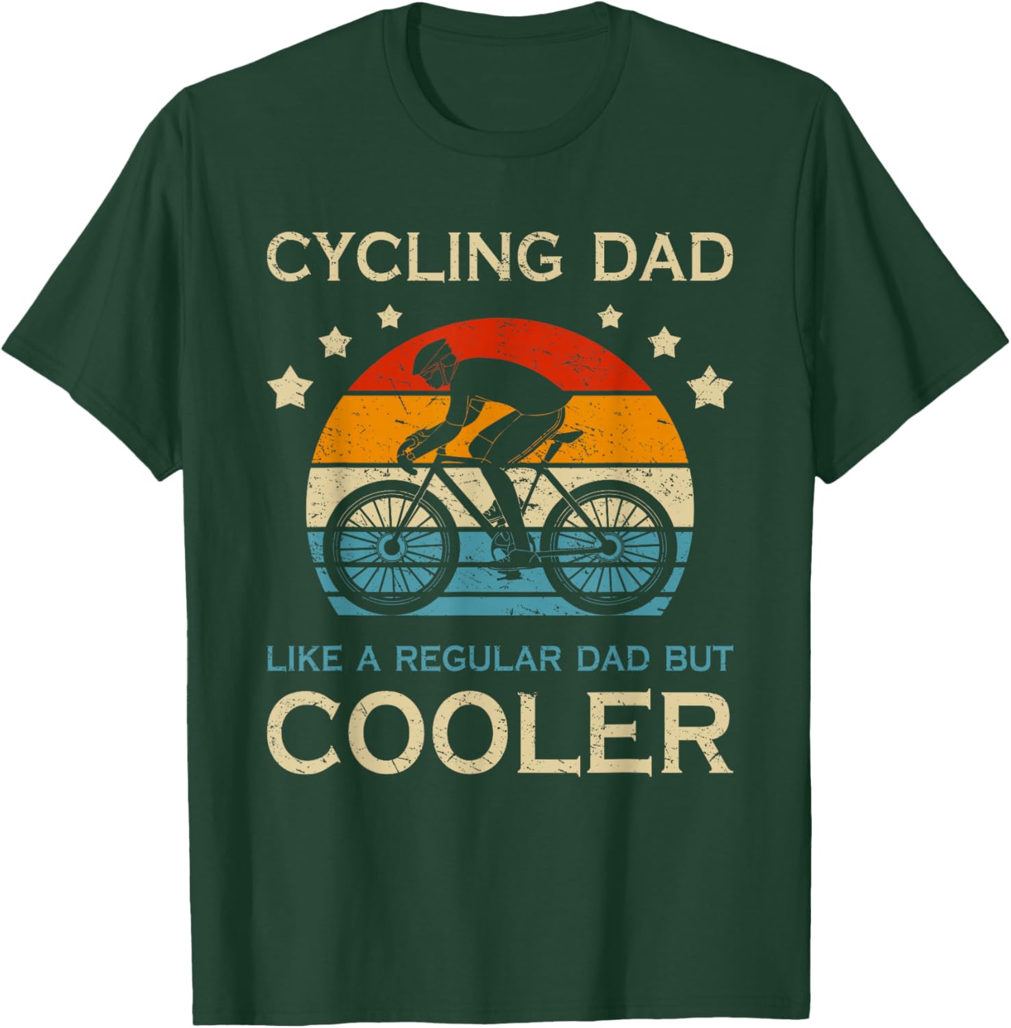 Cycling Dad Wie EIN Normaler Vater Nur Cooler Radfahrer Papa T-Shirt - T-Shirt | Forest
