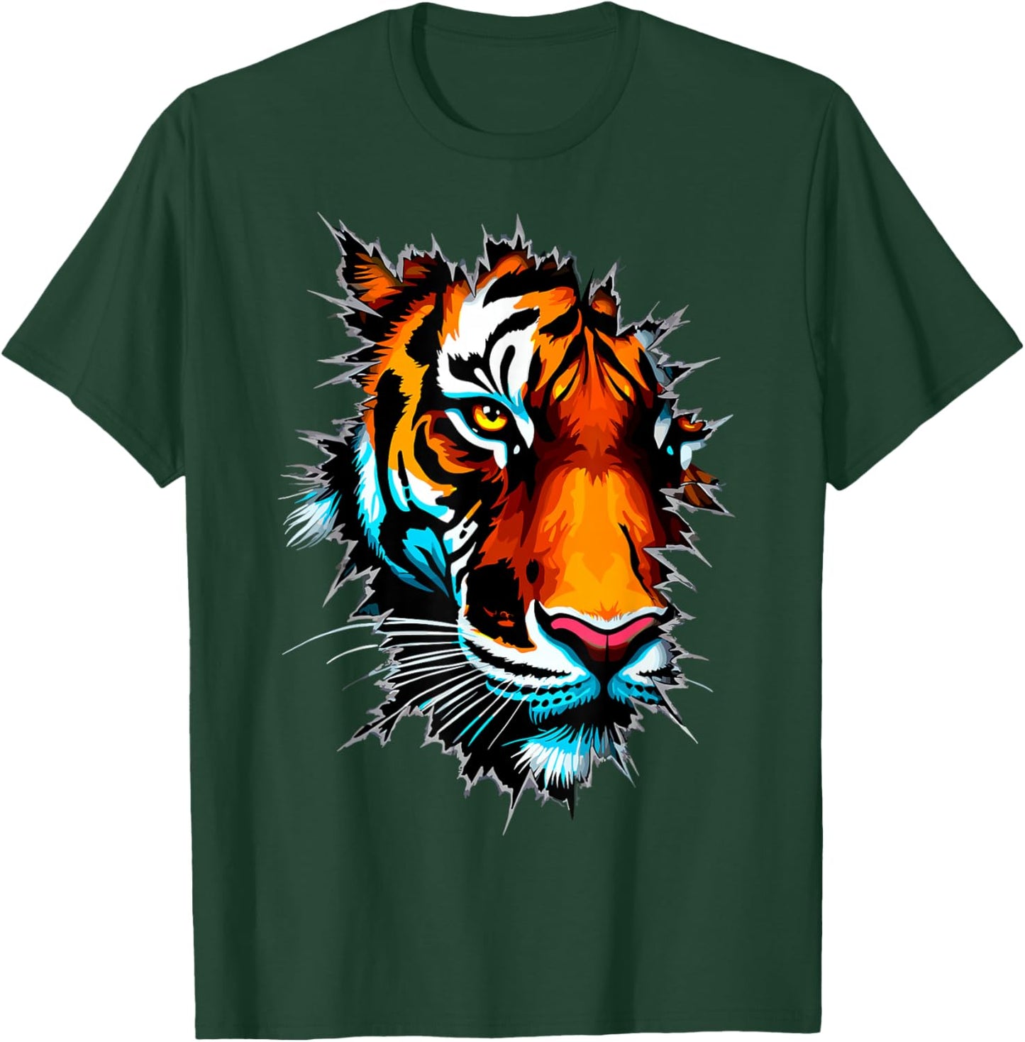 Tiger Face Wild Animal Tiger T-Shirt - T-Shirt | Forest
