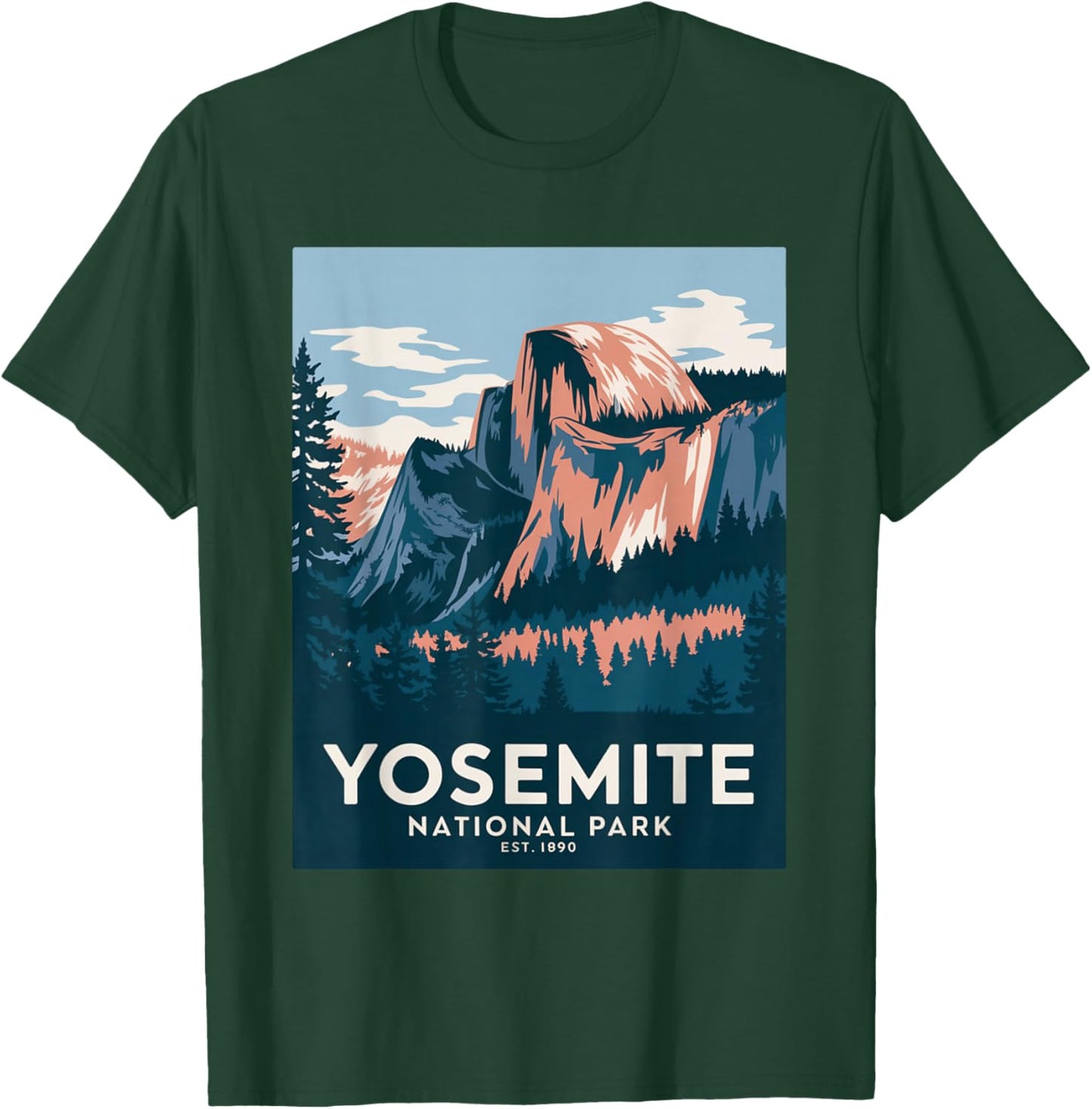 Yosemite National Park Vintage Camping Hiking Men Women Kids T-Shirt - T-Shirt | Forest