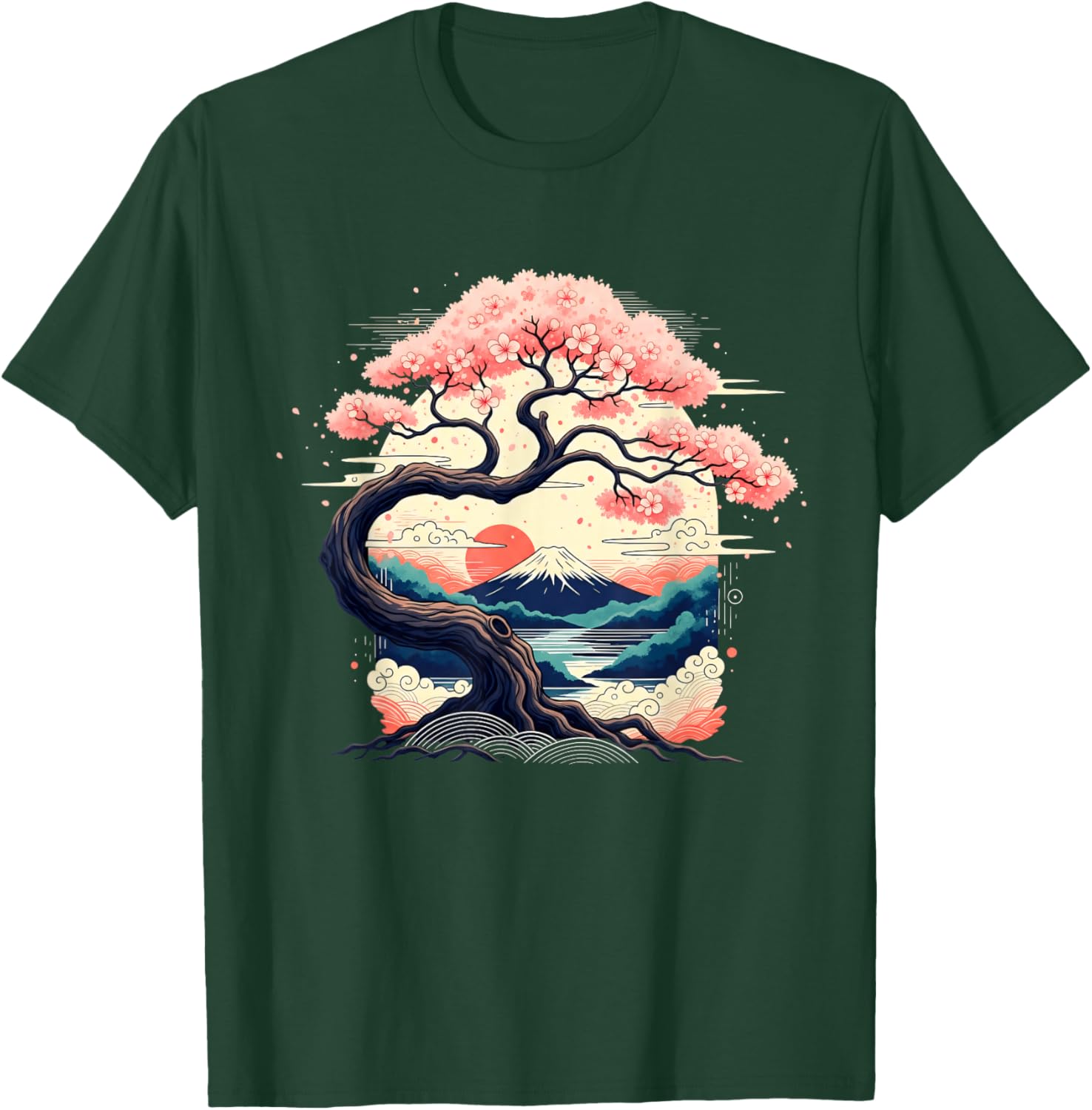 Cherry Blossom Japanese Tree Japan Art Japanese T-Shirt - T-Shirt | Forest
