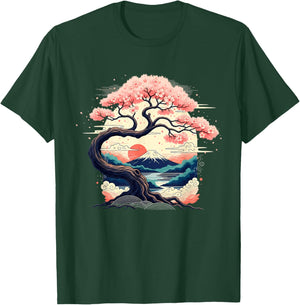Cherry Blossom Japanese Tree Japan Art Japanese T-Shirt - T-Shirt | Forest
