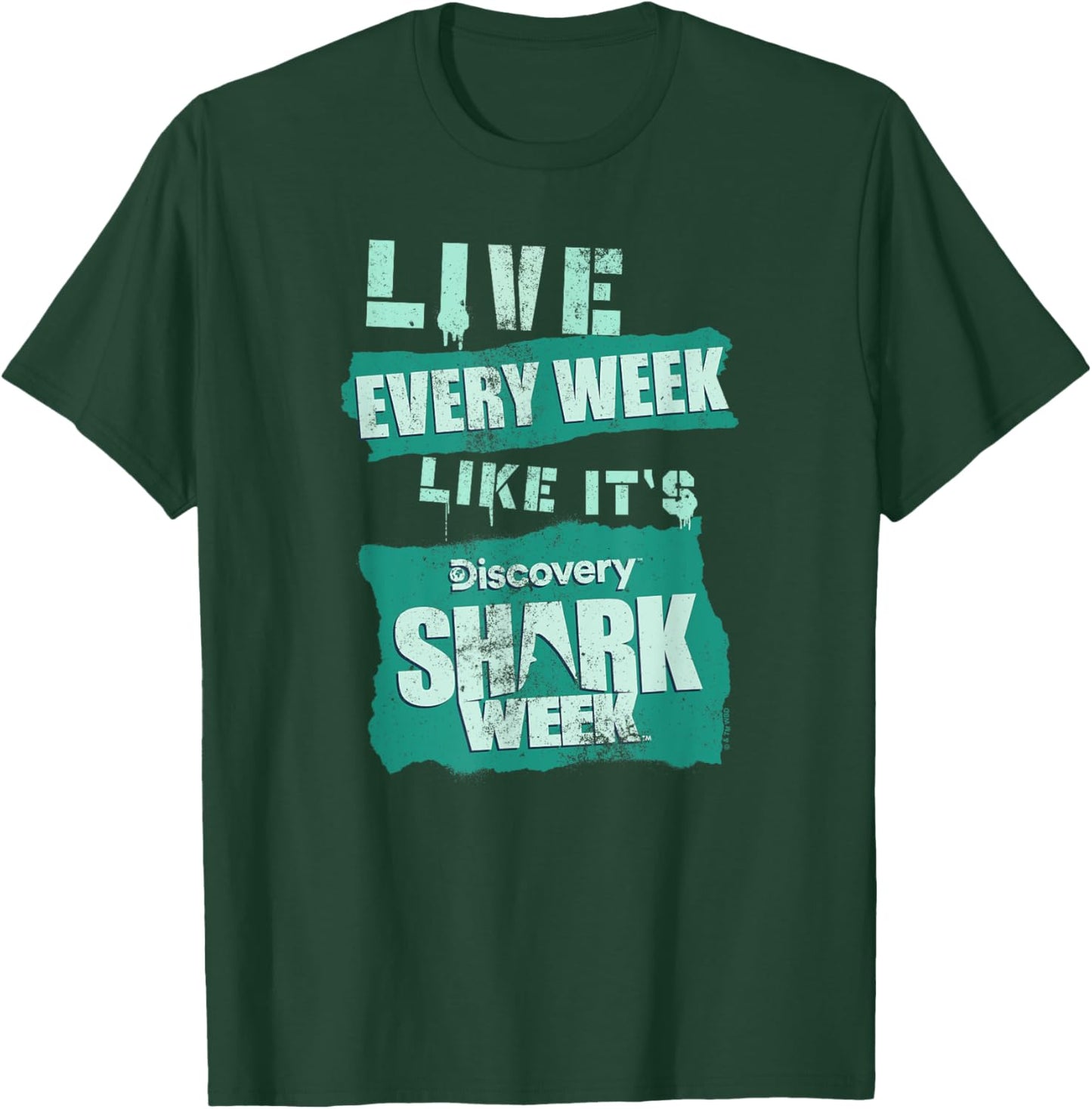 Shark Week Officially Licensed Live Every Week T-Shirt - T-Shirt | Forest