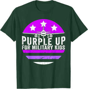 Purple Up for Military Kids Air Force Military Child Month T-Shirt - T-Shirt | Forest