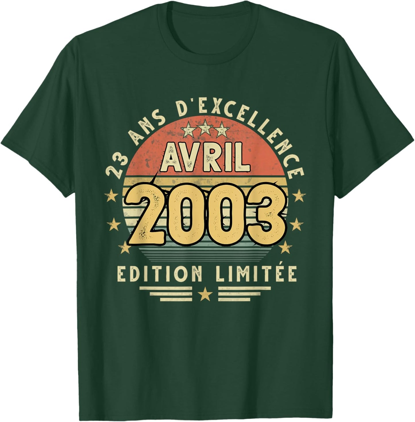 Avril 2003 Cadeau Anniversaire Avril 2003 23 Ans Homme Femme T-Shirt - T-Shirt | Forest