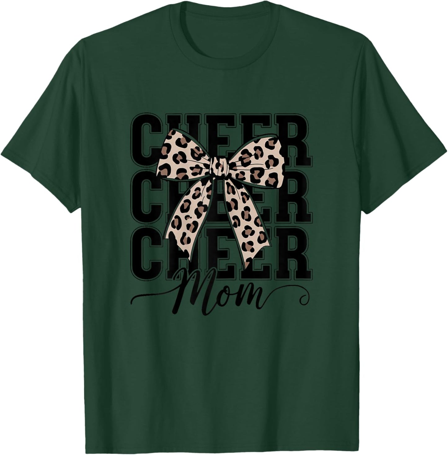 Cheer Mom Cheerleader Mom Cheer Mama Biggest Fan Mothers Day T-Shirt - T-Shirt | Forest