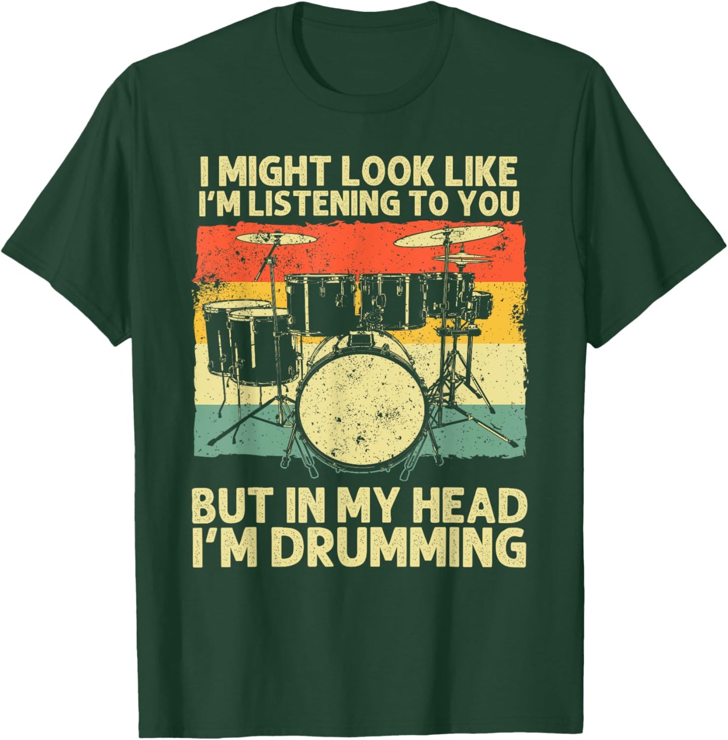 Funny Drummer Design Women Drumline Drumming Drummer T-Shirt - T-Shirt | Forest