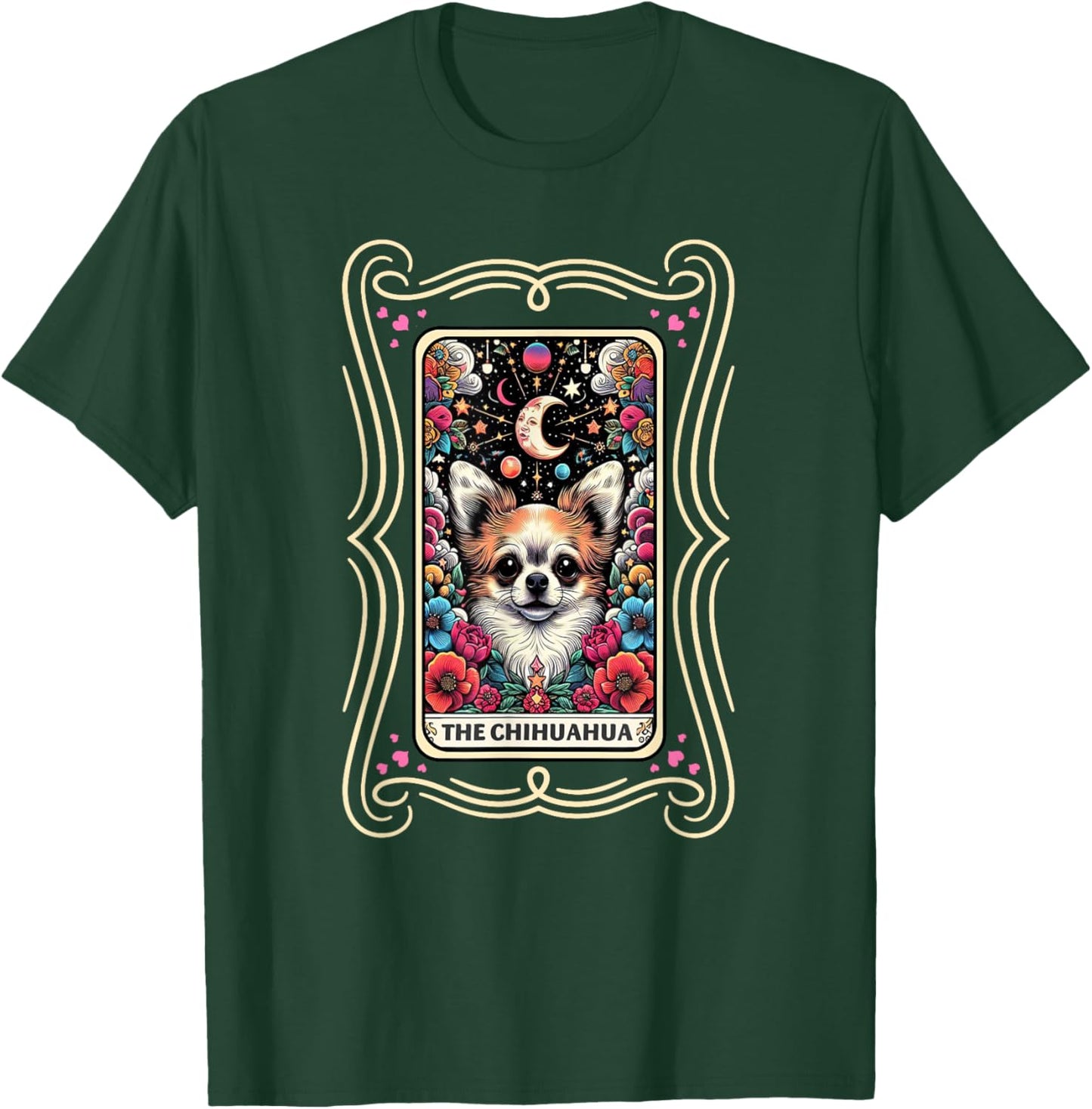 Dog Lover Colorful Tarot Card Chihuahua Graphic T-Shirt - T-Shirt | Forest