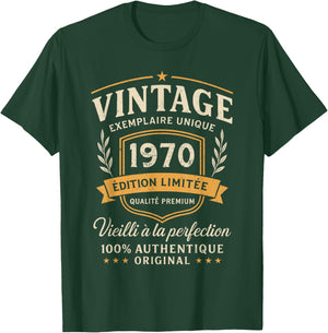 Birthday Gift 56 Years Vintage 1970 Humor 56 Years Man T-Shirt - T-Shirt | Forest