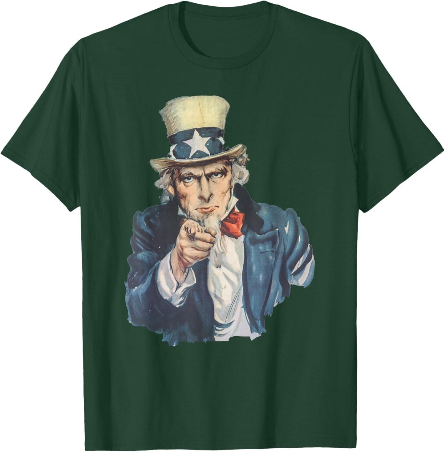 Uncle Sam USA Pride Iconic American Design T-Shirt - T-Shirt | Forest