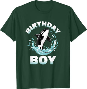 Whale Orca Whale Birthday Boy, Kids Ocean & Marine Life Fan T-Shirt - T-Shirt | Forest
