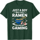 Just A Boy Who Loves Ramen and Gaming Japan Noodles Anime T-Shirt - T-Shirt | Forest