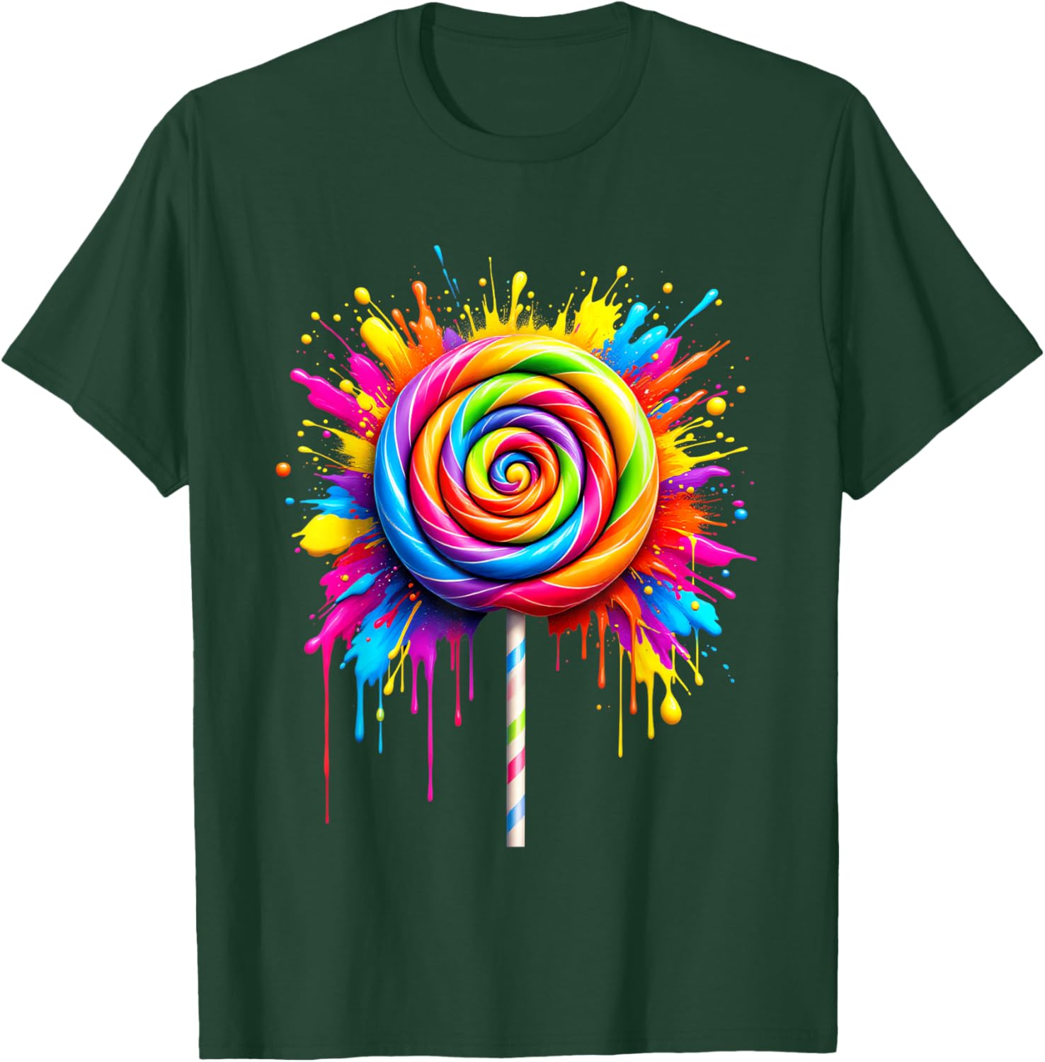 Candy Candy Costume Women's Carnival Lollipop Fancy Dress T-Shirt - T-Shirt | Forest