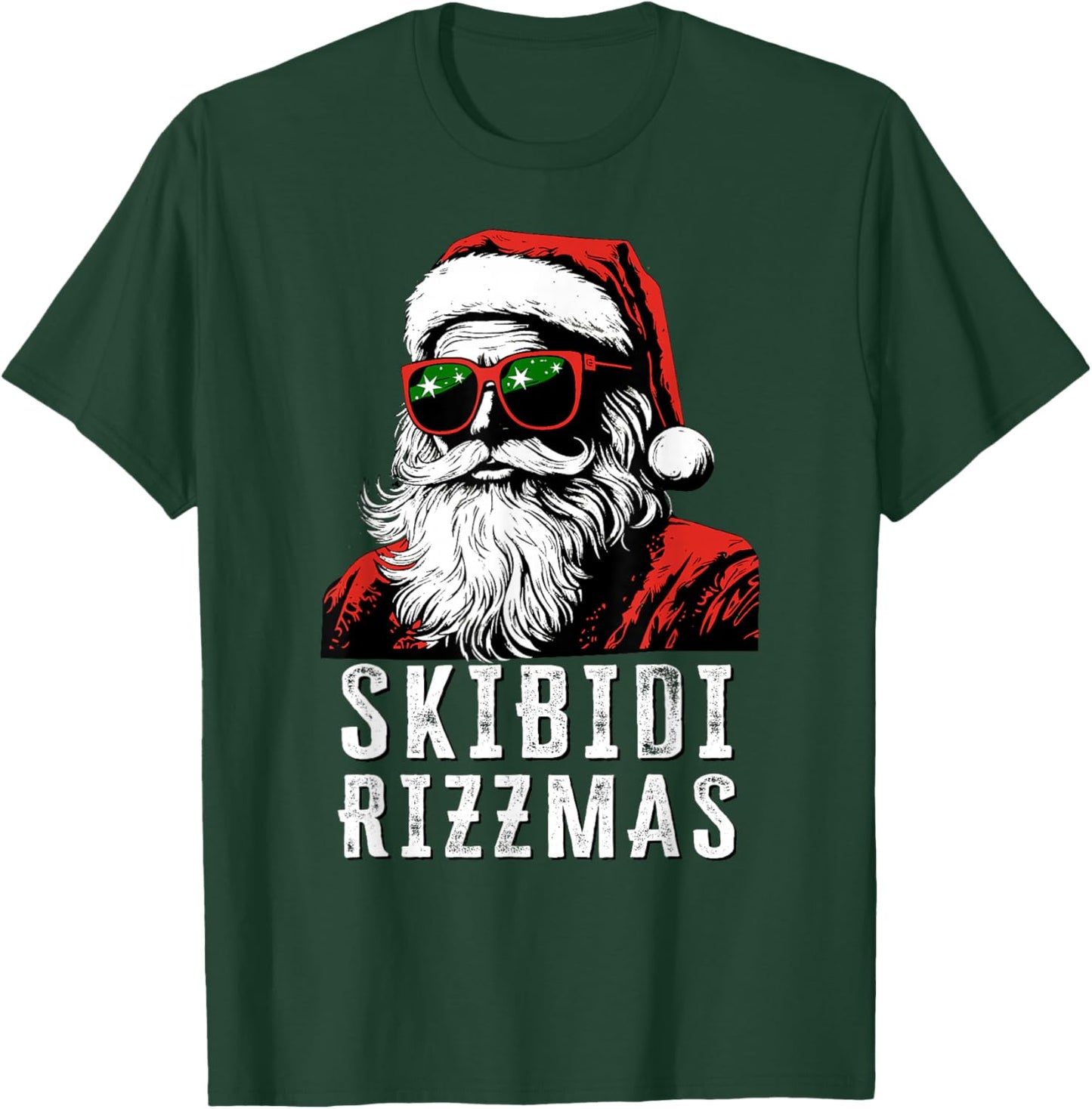 Skibidi Rizzmas Christmas Rizz Santa Claus Charisma Kid Cool T-Shirt - T-Shirt | Forest