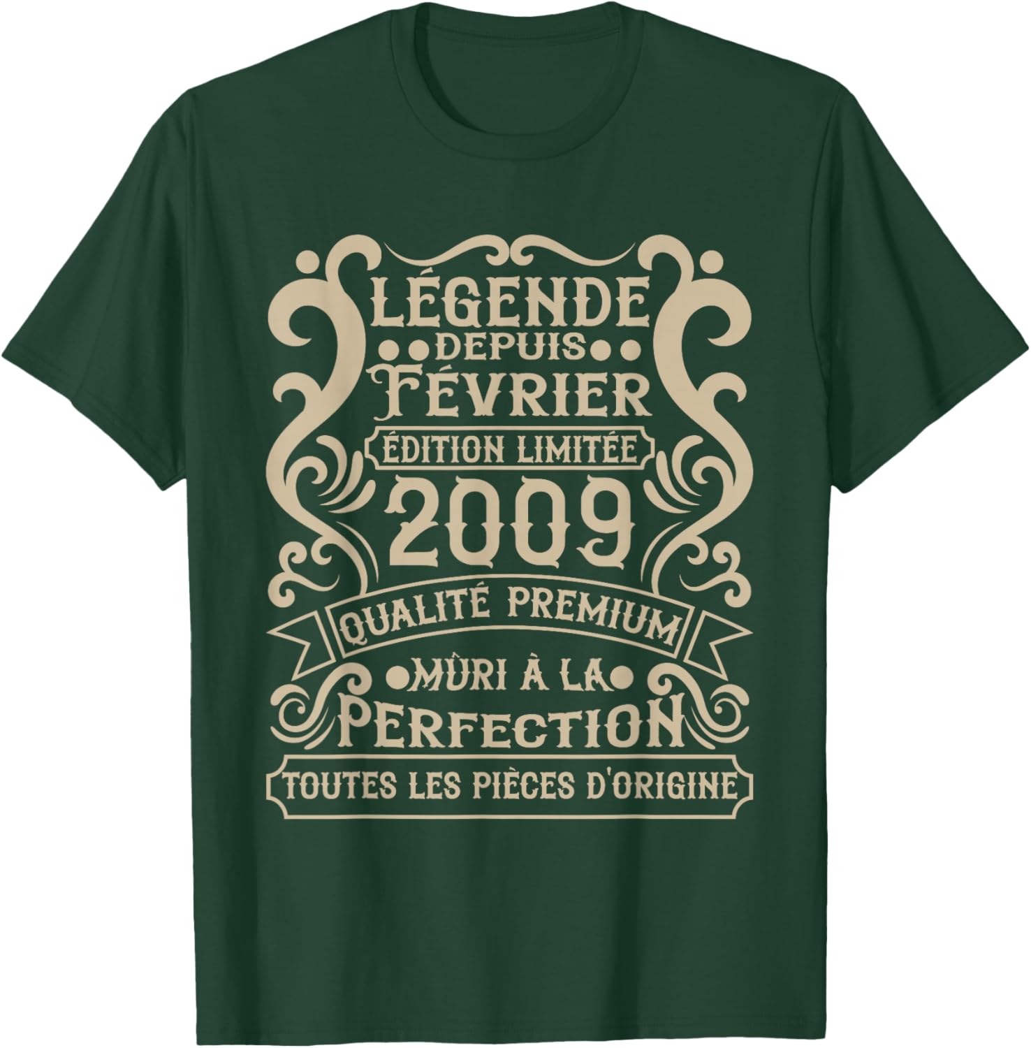 February 2009-17 Years Anniversary Gift Vintage 2009 T-Shirt - T-Shirt | Forest
