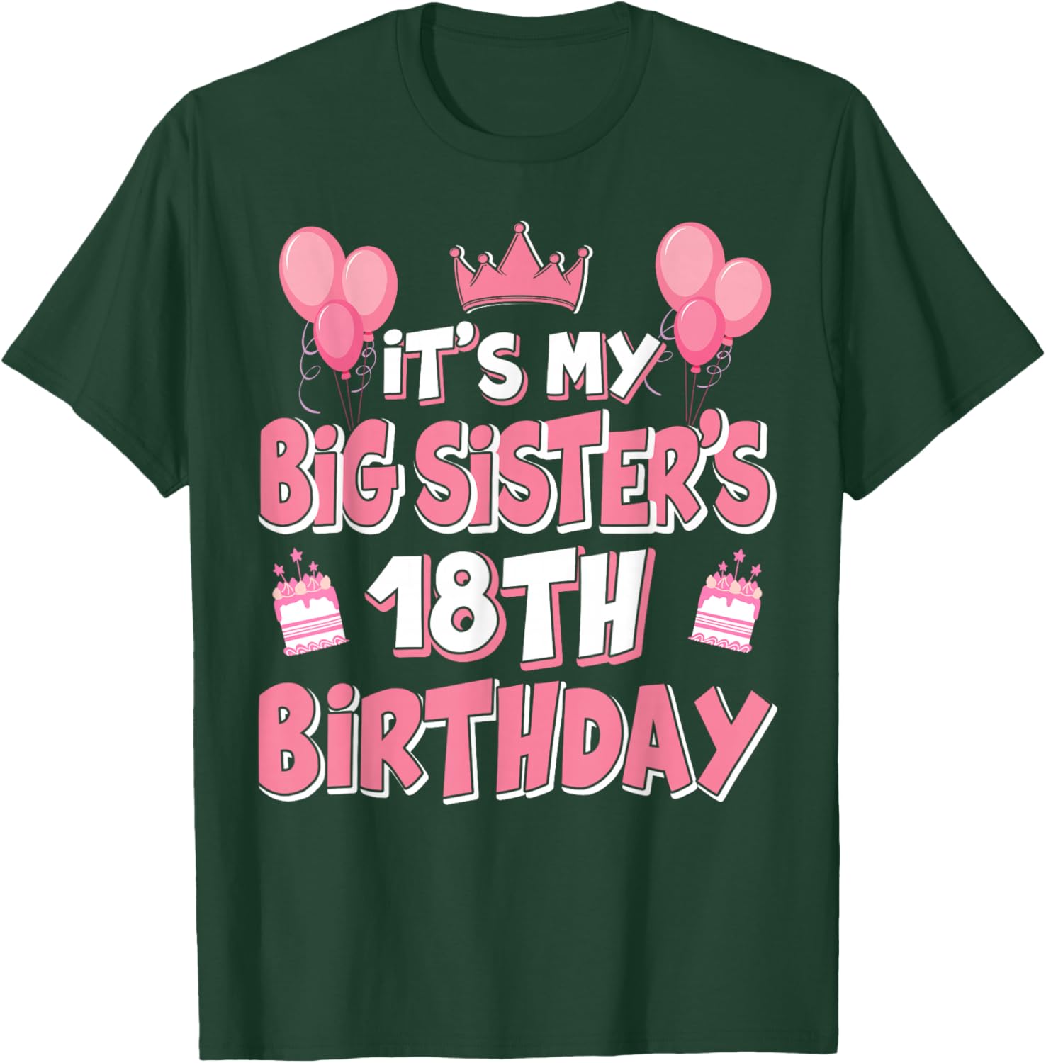 Ballon Es ist der 18. Geburtstag meiner großen Schwester 2007 18 Jahre alt T-Shirt - T-Shirt | Forest