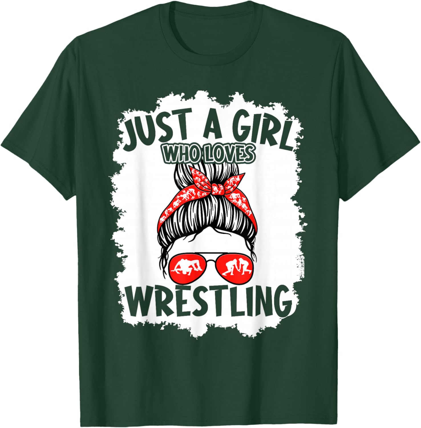 Just A Girl Who Loves Wrestling Wrestler Girls Kids T-Shirt - T-Shirt | Forest