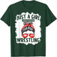 Just A Girl Who Loves Wrestling Wrestler Girls Kids T-Shirt - T-Shirt | Forest