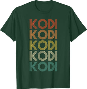 Kodi - Gifts Adults Kids Black Small Retro Modern Graphic T-Shirt - T-Shirt | Forest