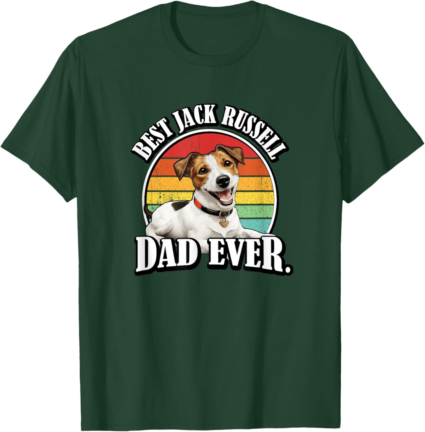 JRT Dog Lover Retro Vintage Best Jack Russell Dad T-Shirt - T-Shirt | Forest