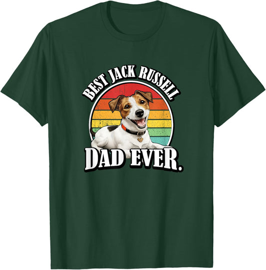 JRT Dog Lover Retro Vintage Best Jack Russell Dad T-Shirt - T-Shirt | Forest