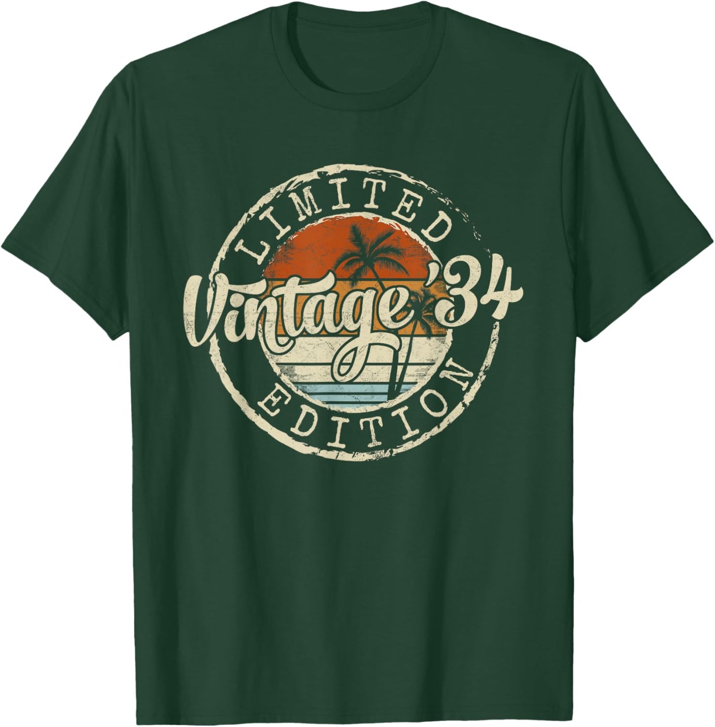 Vintage 1934 92nd Birthday Gifts Women 92 Year Old T-Shirt - T-Shirt | Forest