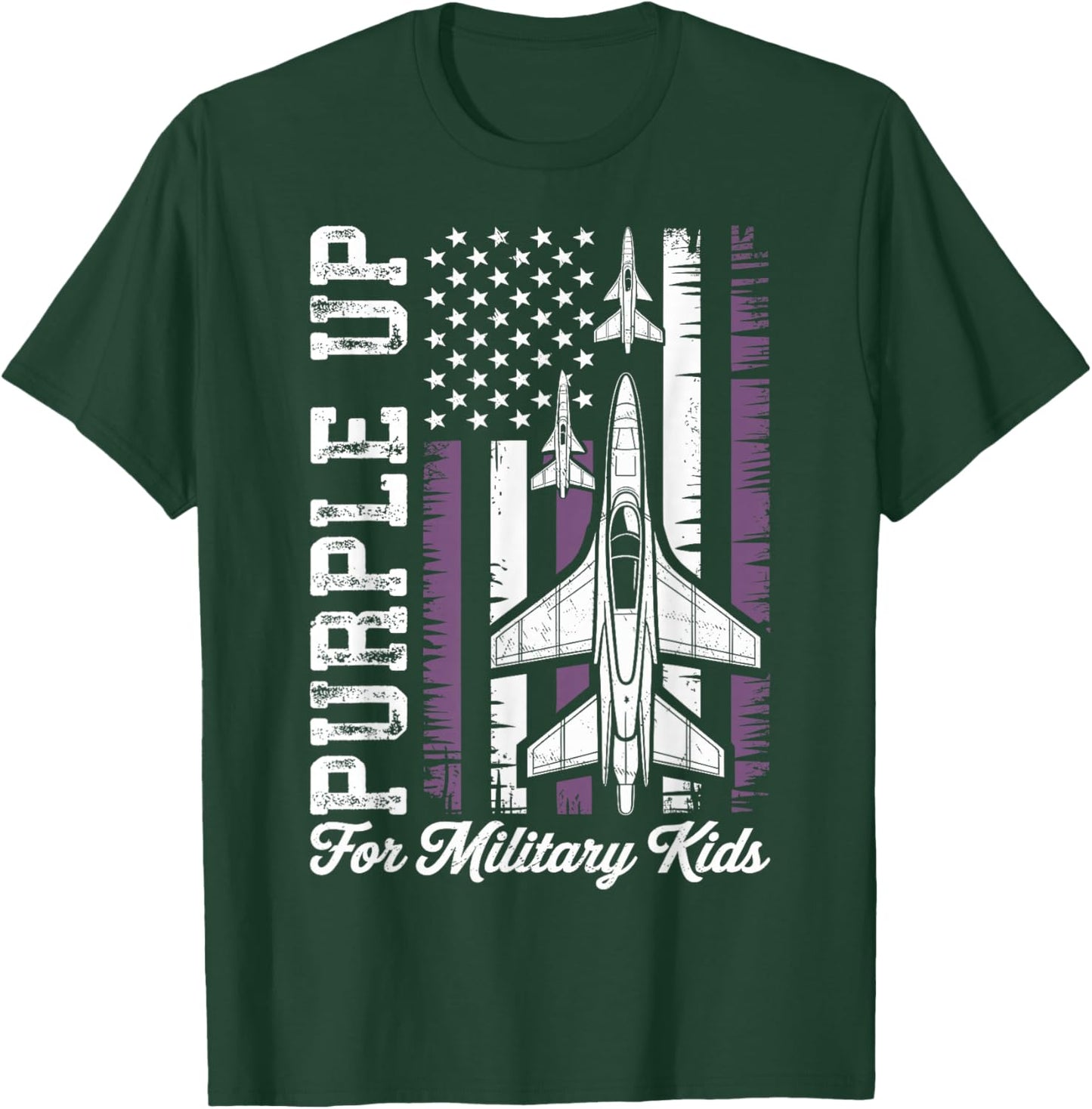 Purple Up for Military Kids Military Child Month T-Shirt - T-Shirt | Forest