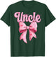 coquette bow family matching Groovy pink Uncle T-Shirt - T-Shirt | Forest