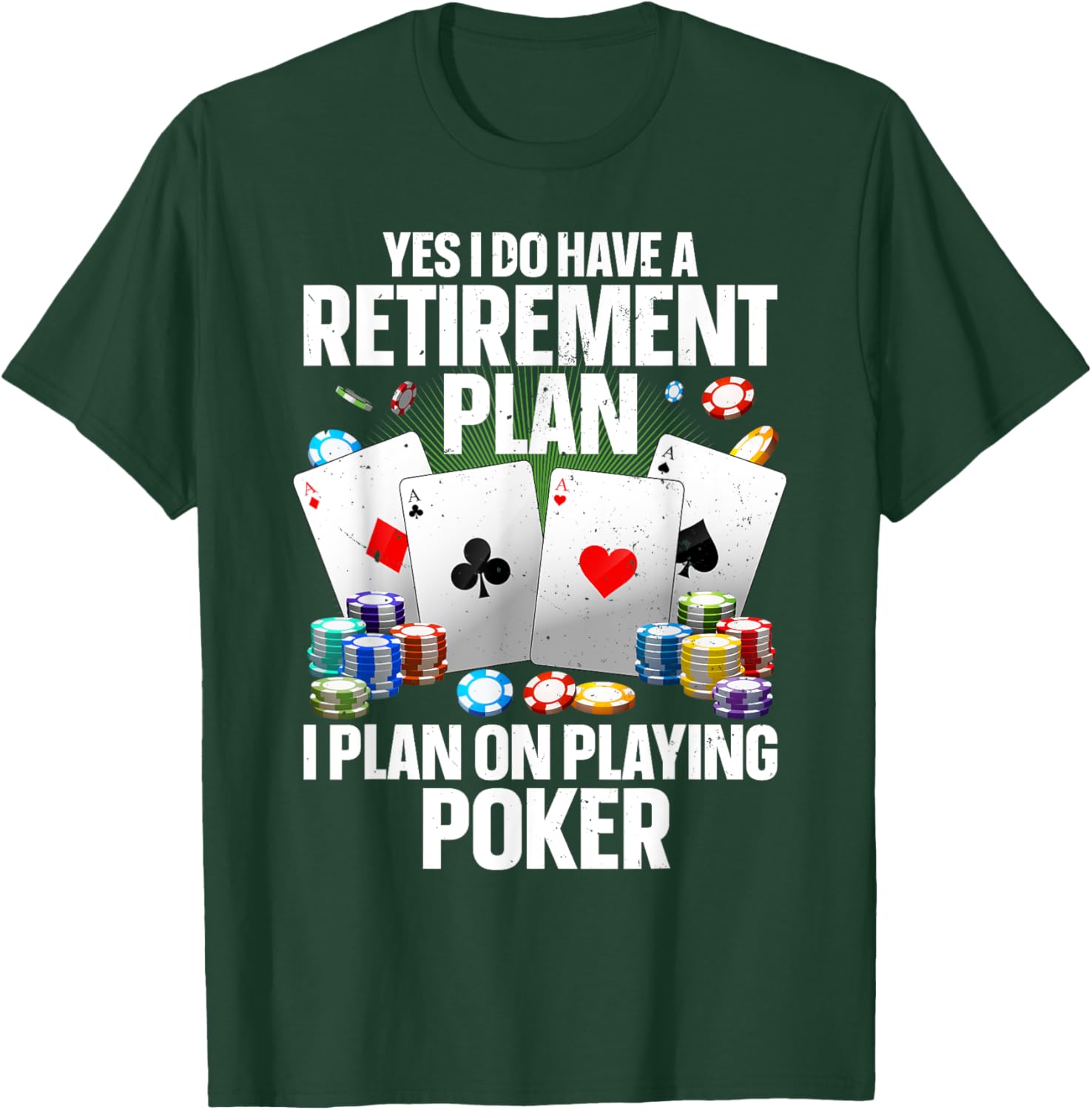 Funny Poker Design Women Poker Player Poker Lover T-Shirt - T-Shirt | Forest