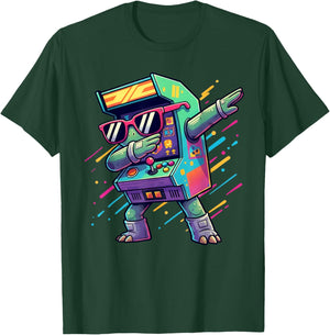 Arcade Cabinet Machine Dabbing 70s 80s 90s Video Gaming T-Shirt - T-Shirt | Forest